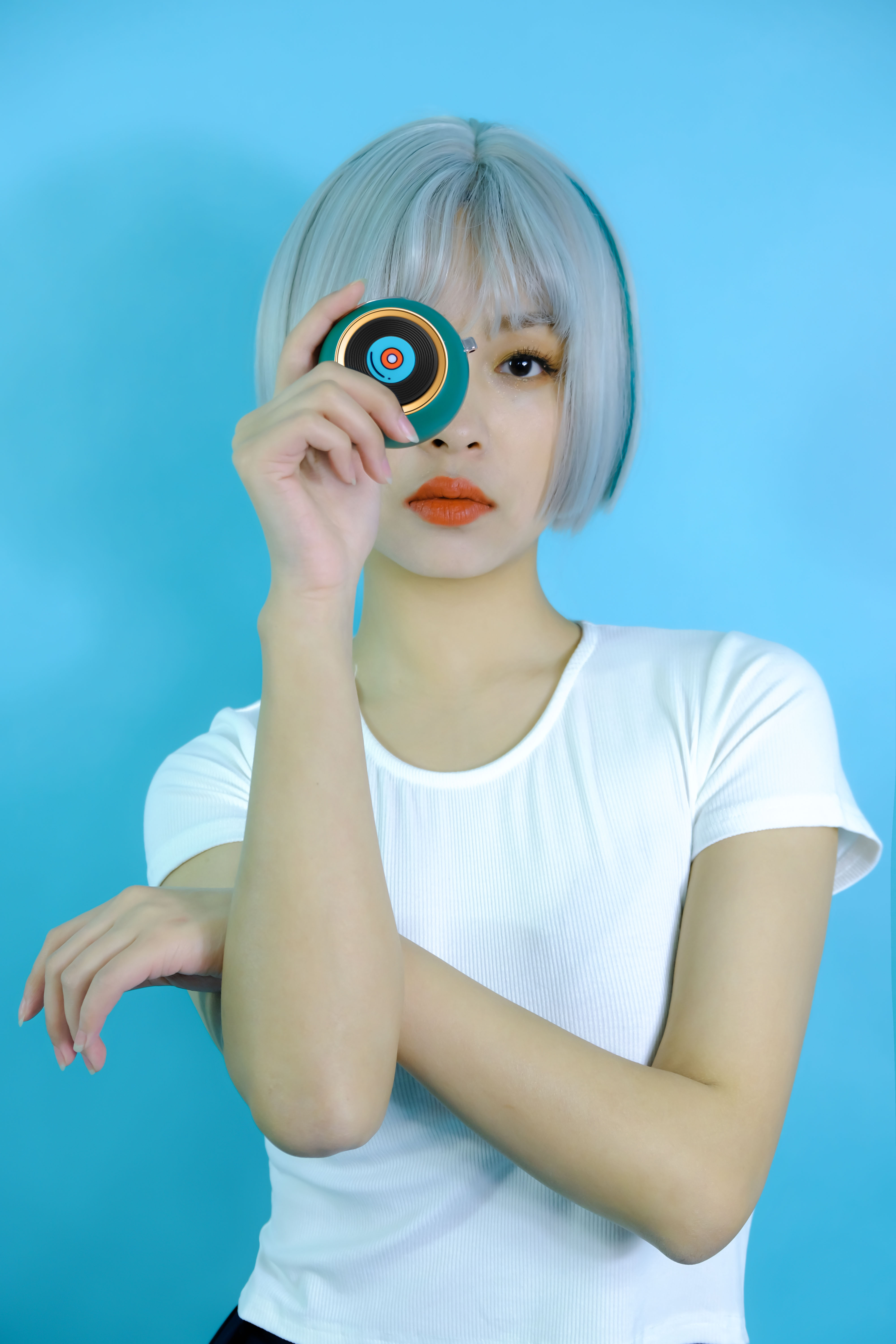 Magic bean, cute, hanging neck design, fan，