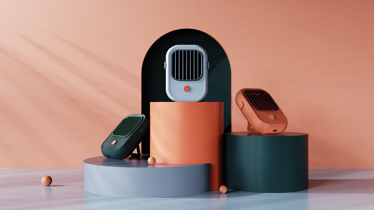 product design，Hanging neck fan，Hand held small fan，Small fan，Appearance design，Handheld fan，