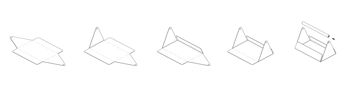 Tray，hold-all，sheet metal，Office Supplies，Receive，bend，concise，