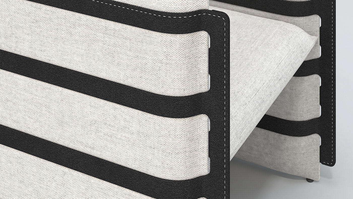 M-O，chair，furniture design ，fabric art，