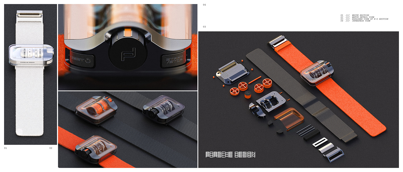 Wrist watch，Porsche，wearable devices ，concept，