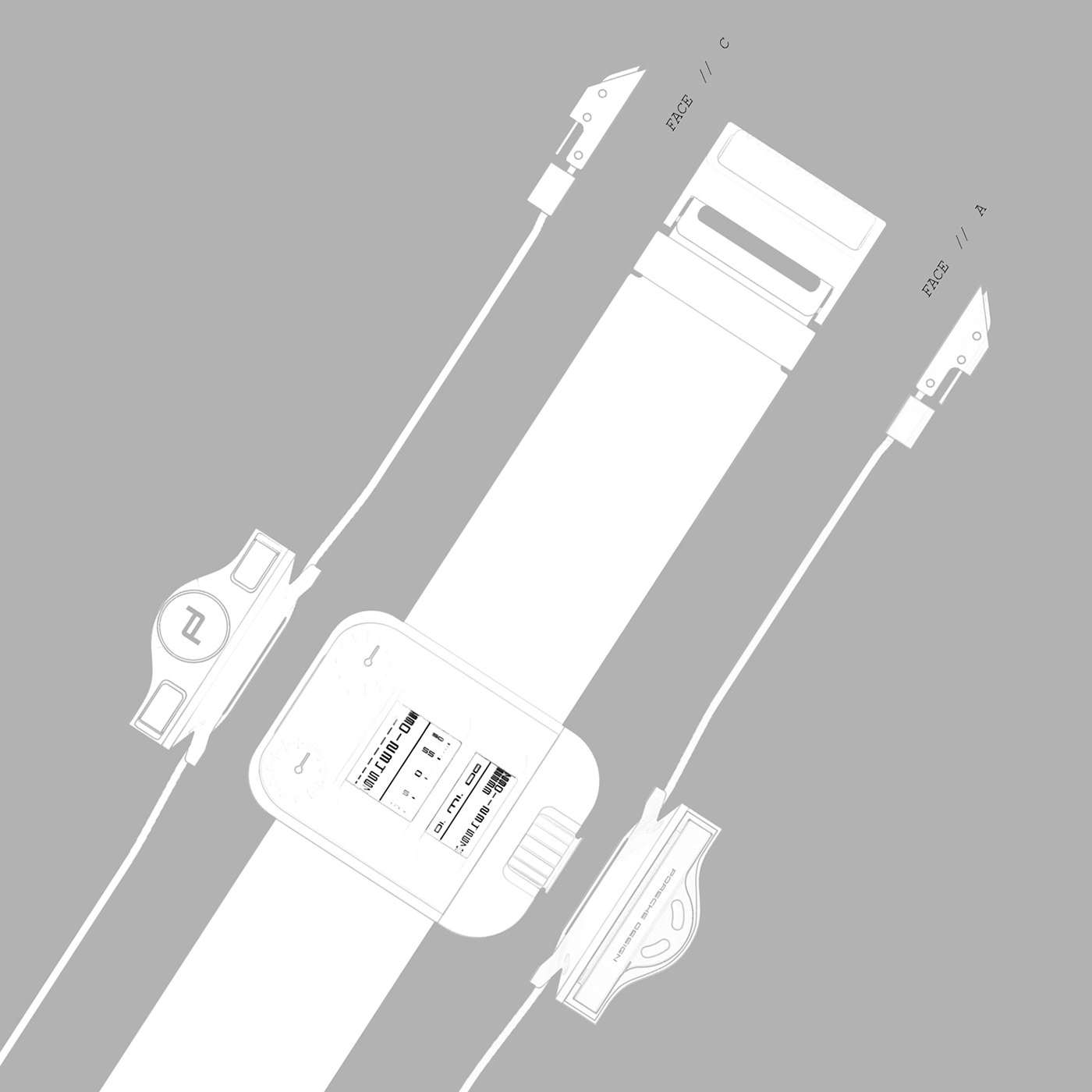 Wrist watch，Porsche，wearable devices ，concept，