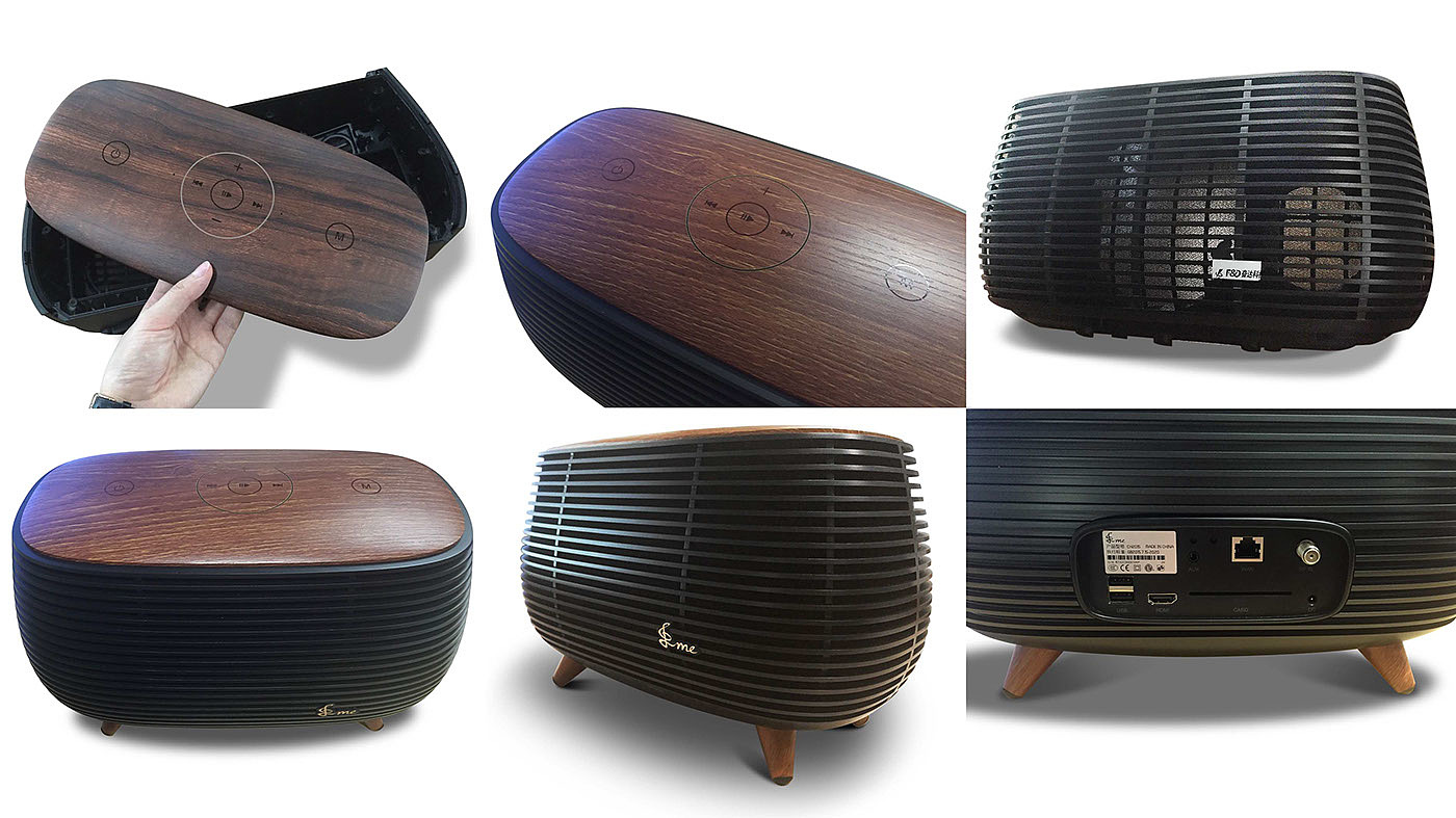 loudspeaker box，wireless，black，woodiness，