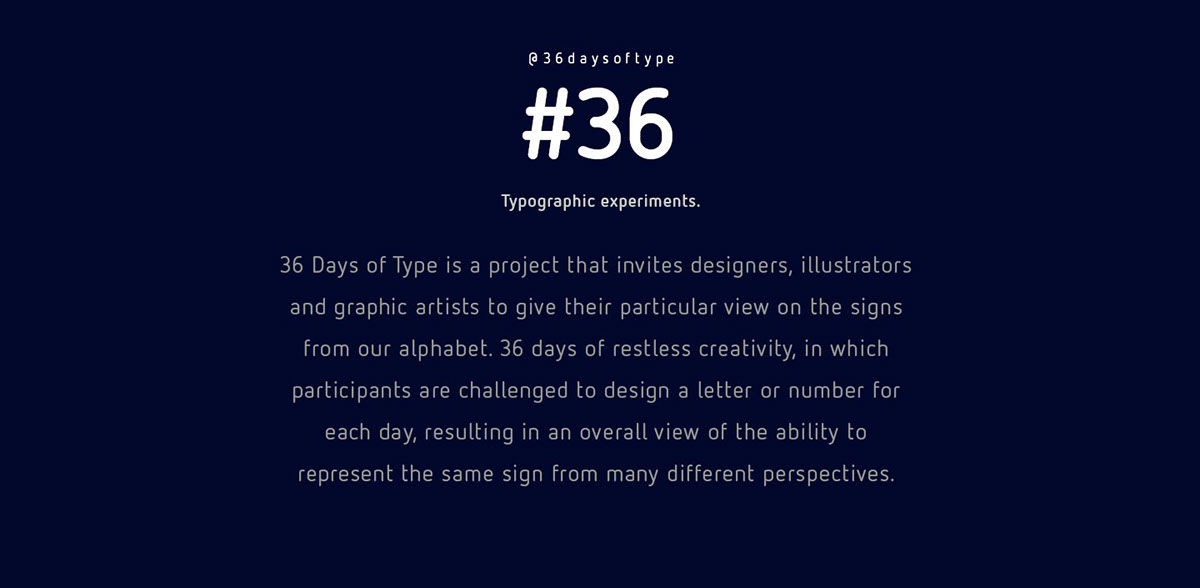 36daysoftype不同角度的创造力的全面展示