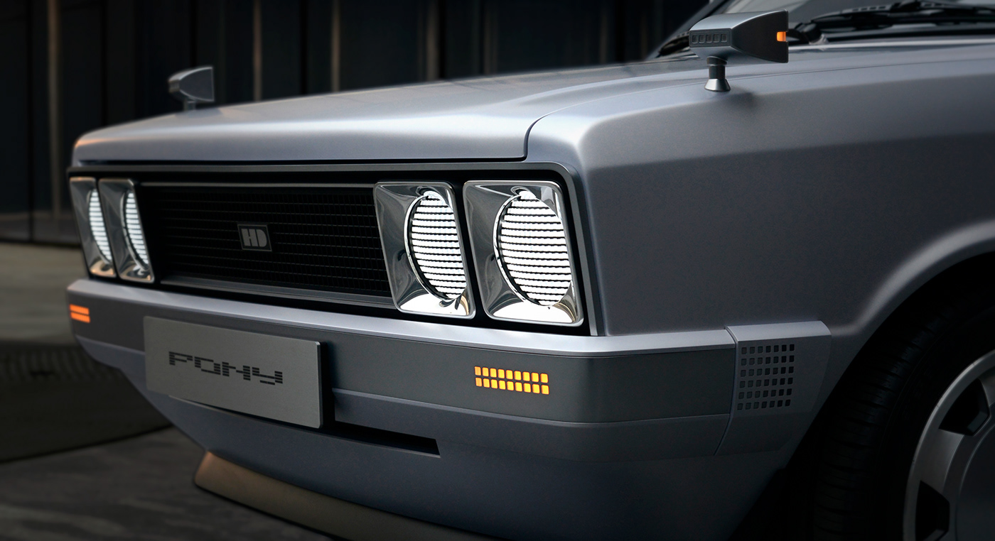 hyundai，Automobile design，modern，PONY，