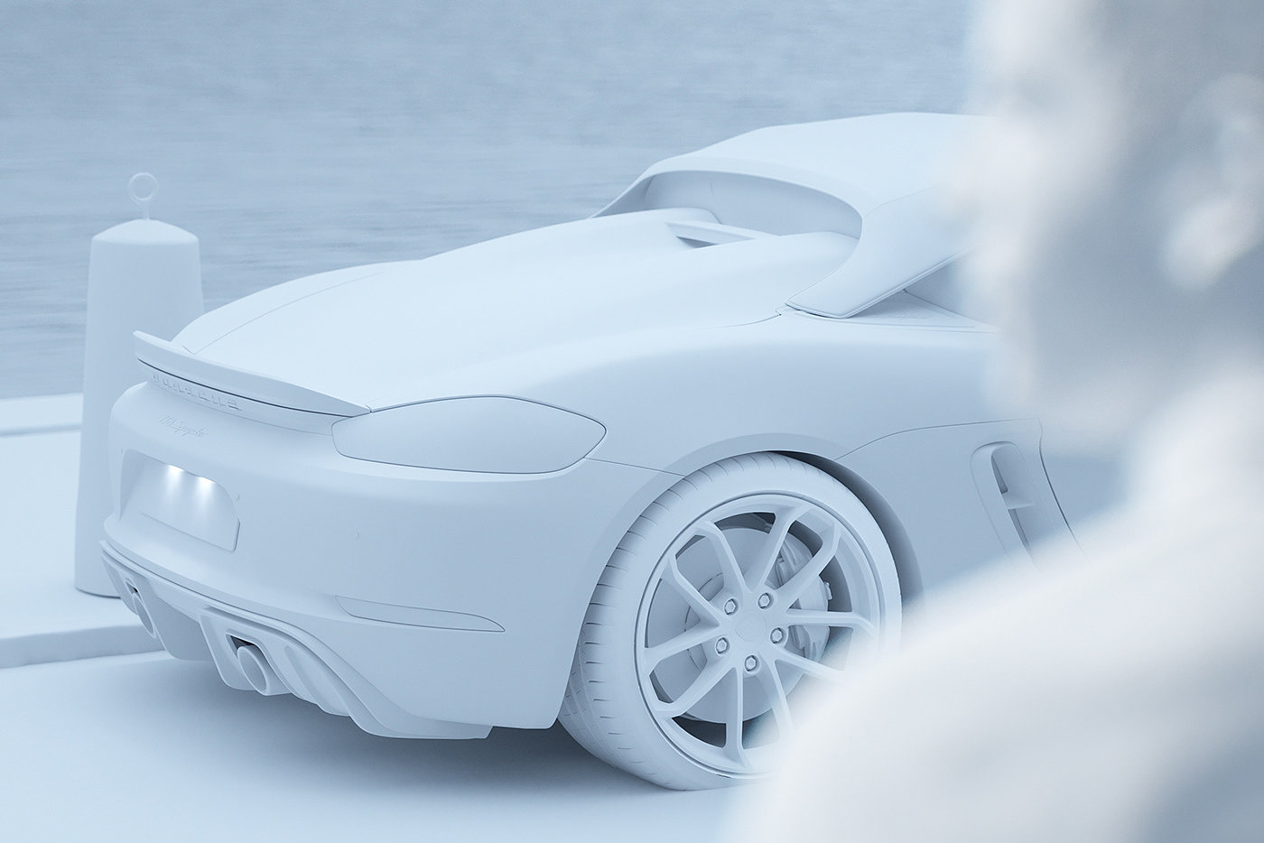 Porsche，cgi，Render，Porsche 718 Spyder，