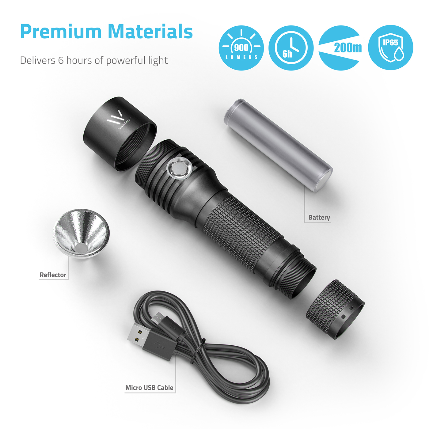 6 hours，Flashlight，waterproof，dustproof，usb，