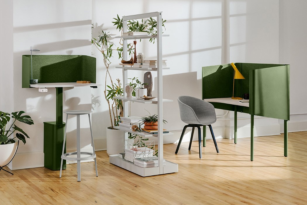 Office furniture ，Optimized Essential，modular，Minimalist，social contact，space，