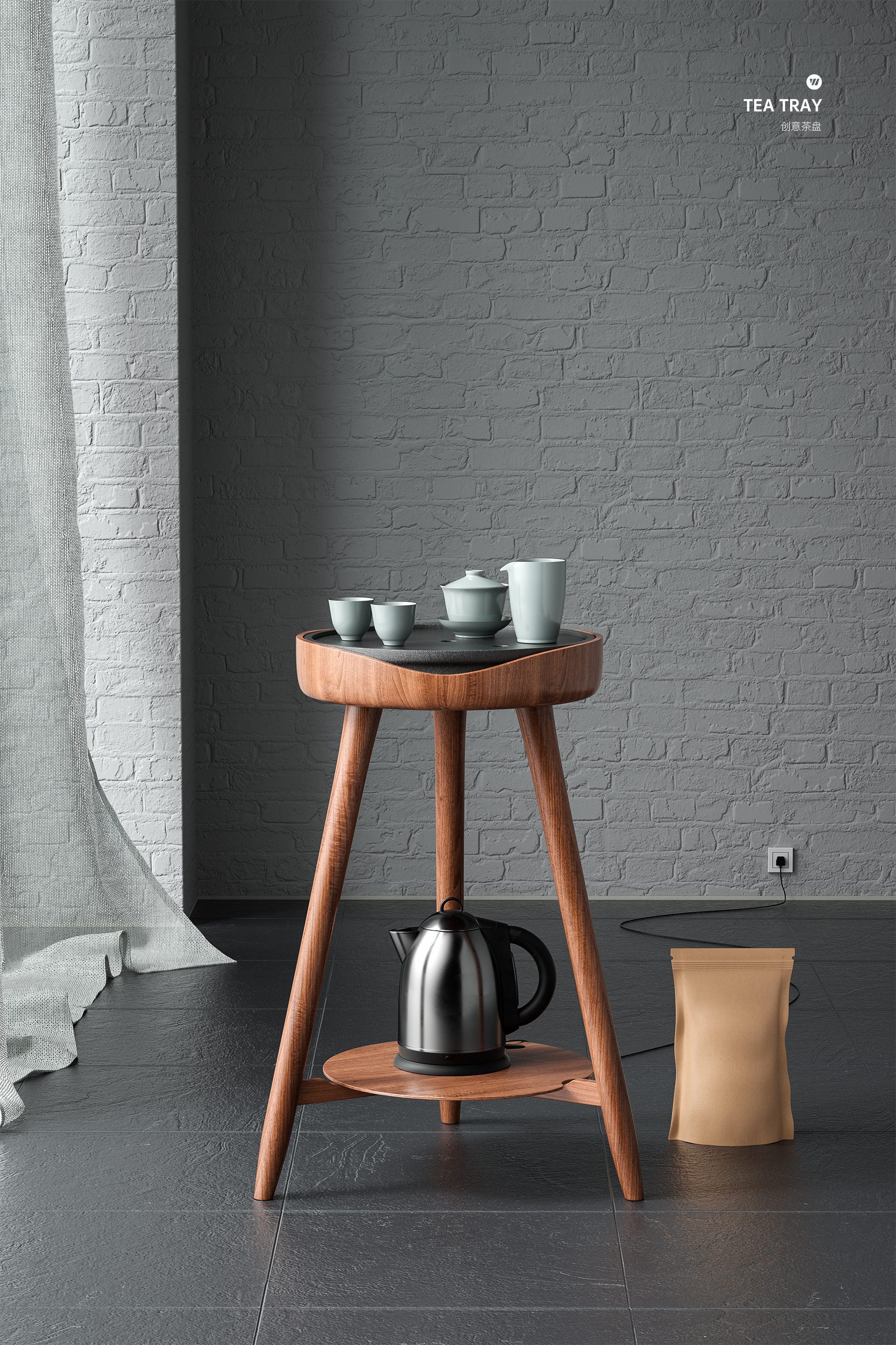 tea tray，tea table，convenient，