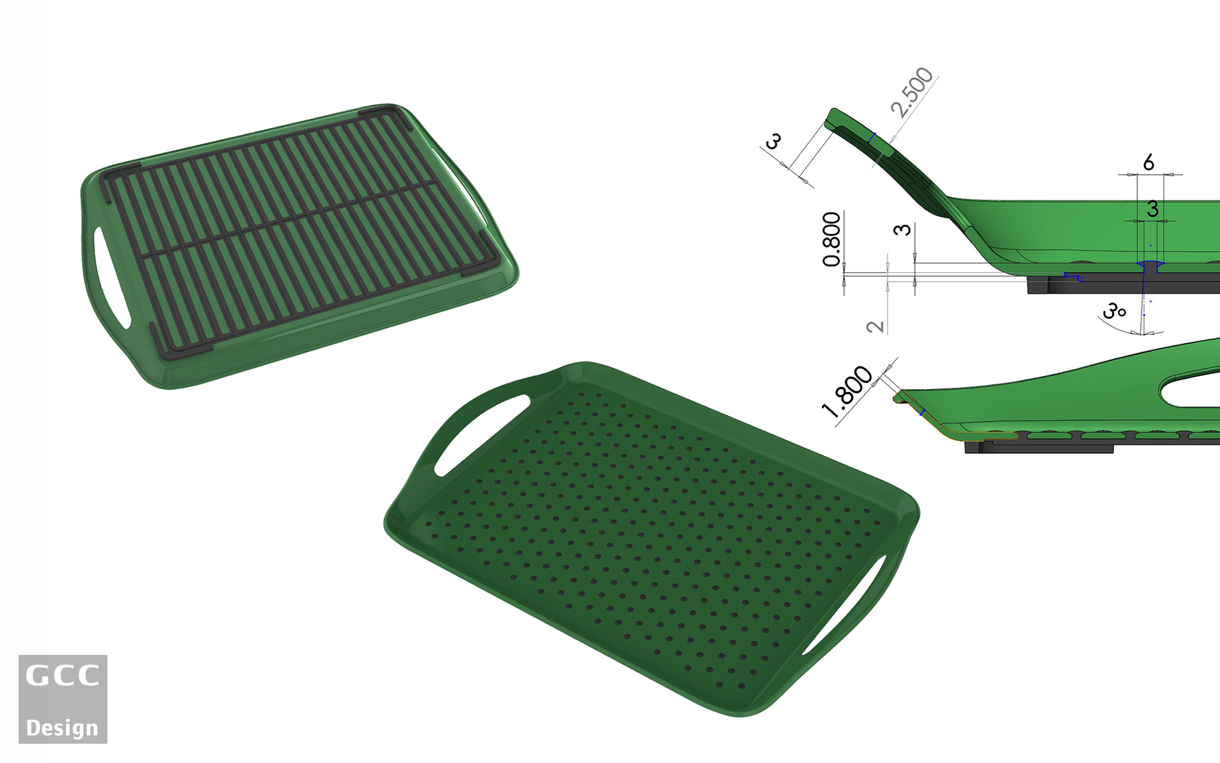 Tray，non-slip，Original design，Home Furnishing，Receive，Double injection molding，