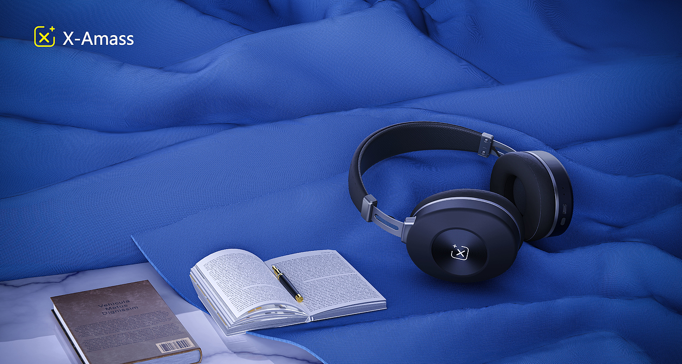 headset，Bluetooth，Rendering product design，intelligence，Rendering and typesetting，