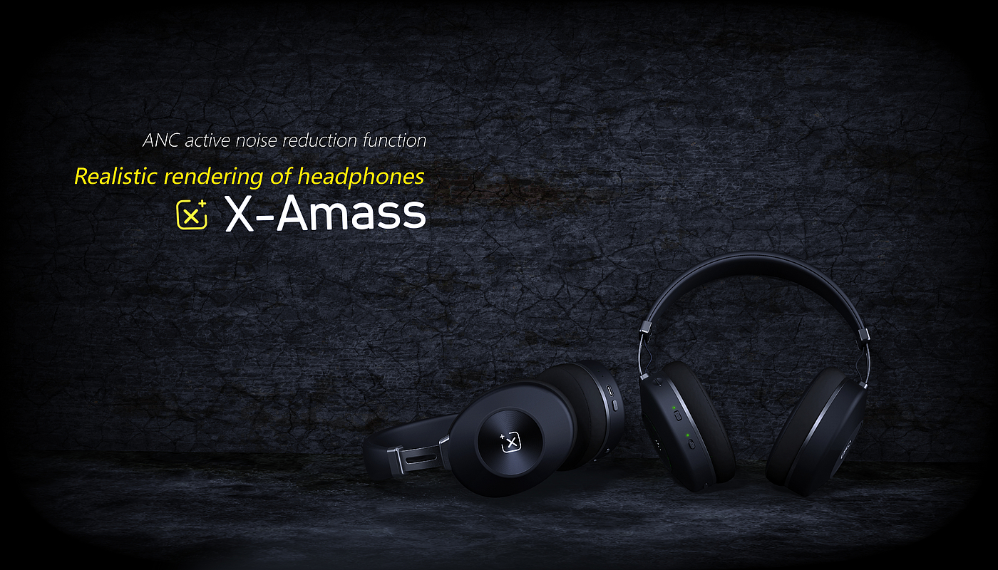 headset，Bluetooth，Rendering product design，intelligence，Rendering and typesetting，