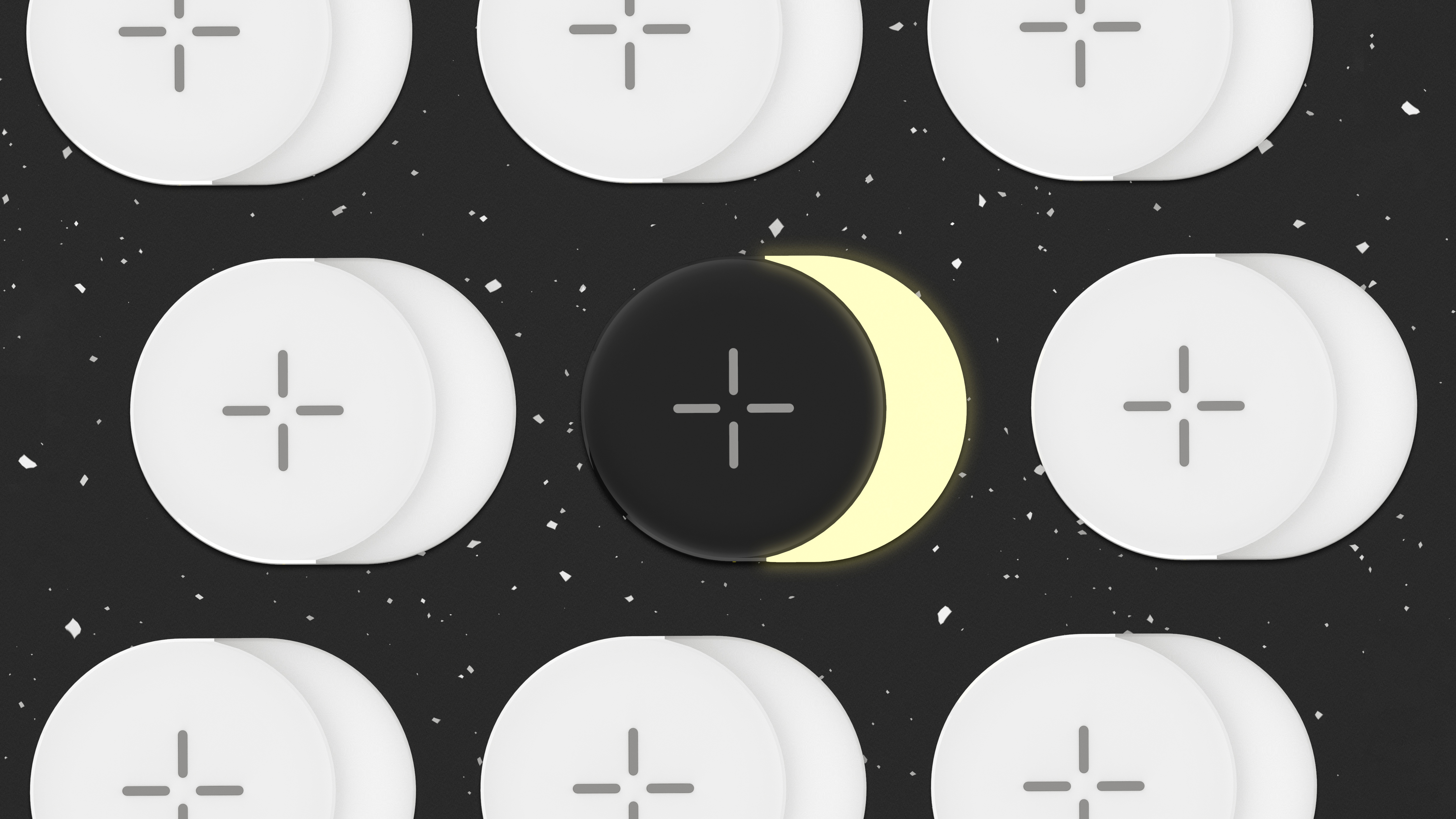 Night light，Wireless charging，crescent moon，electronic product，Digital 3C，