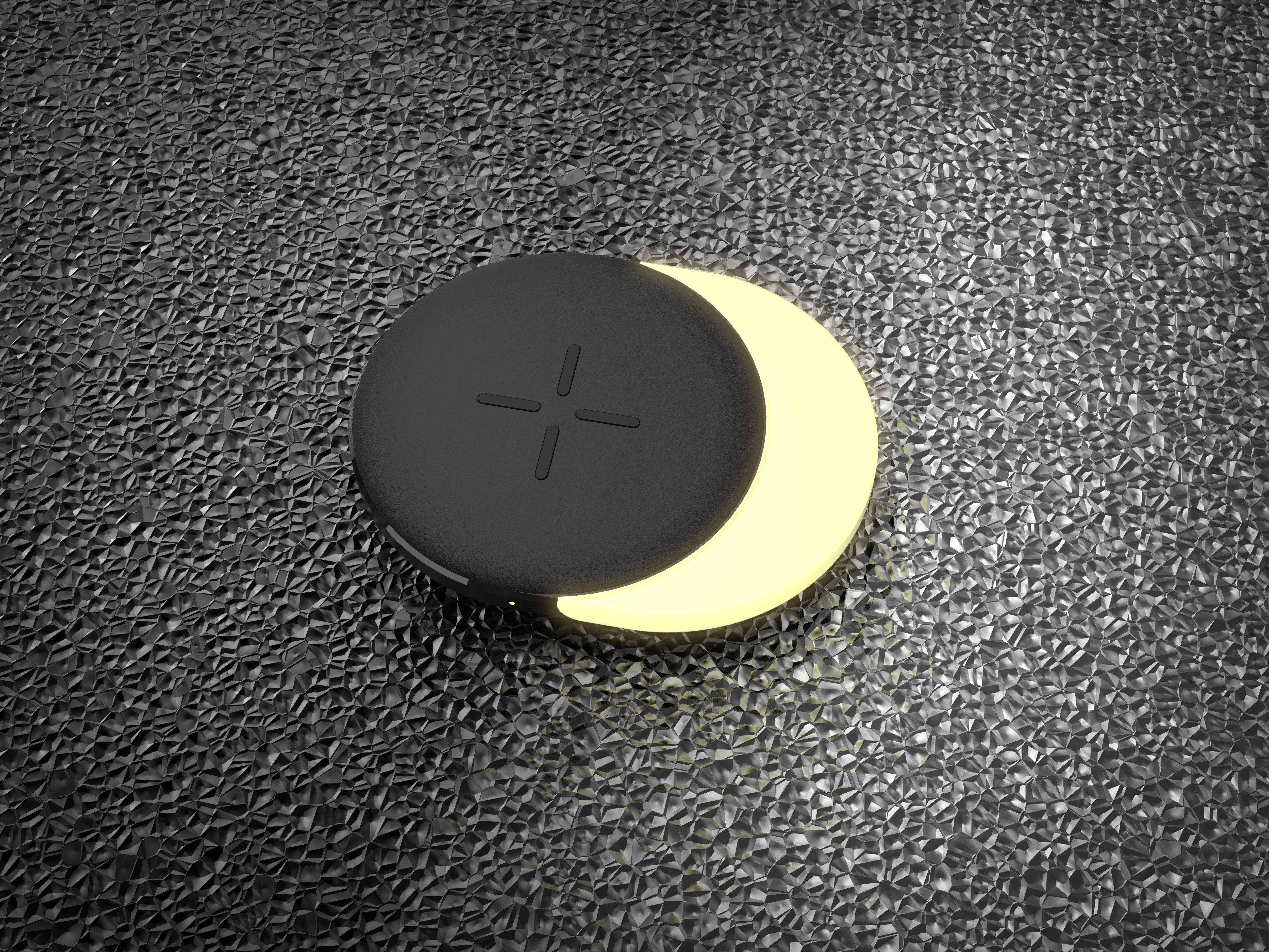 Night light，Wireless charging，crescent moon，electronic product，Digital 3C，