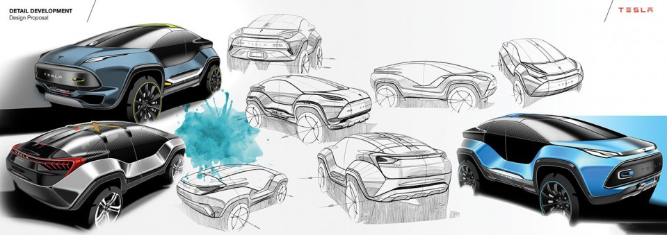 automobile，Hand drawn，Ubee ，marker pen，