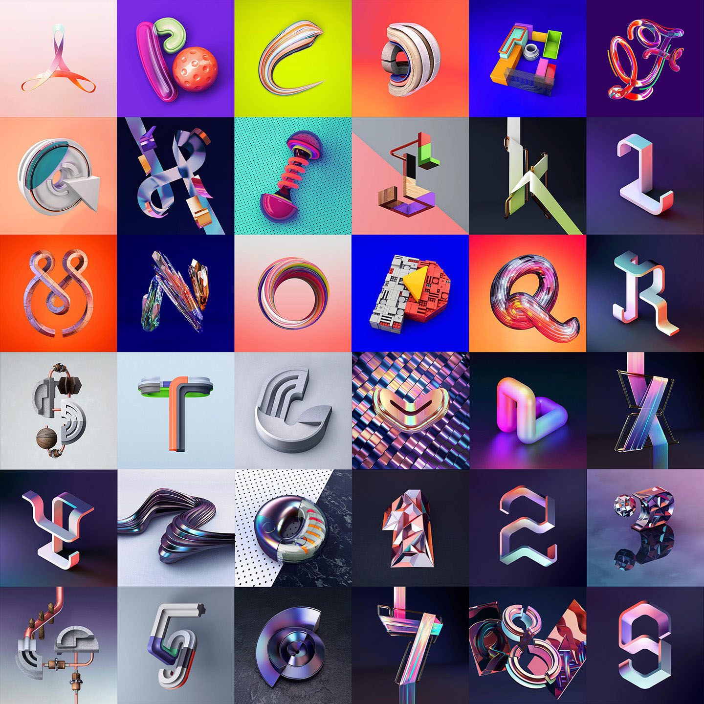 Creative activities，36daysoftype，Instagram，