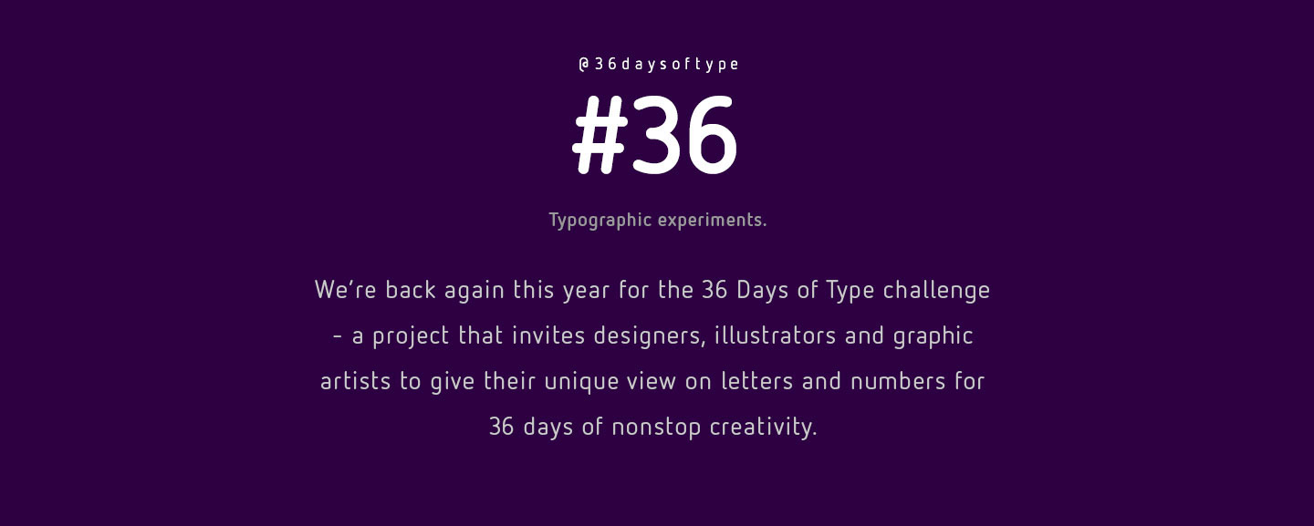 Creative activities，36daysoftype，Instagram，