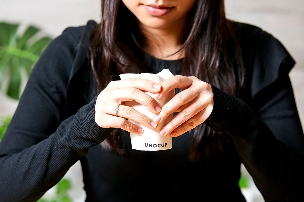 Unocup，paper cup，Folding flap，