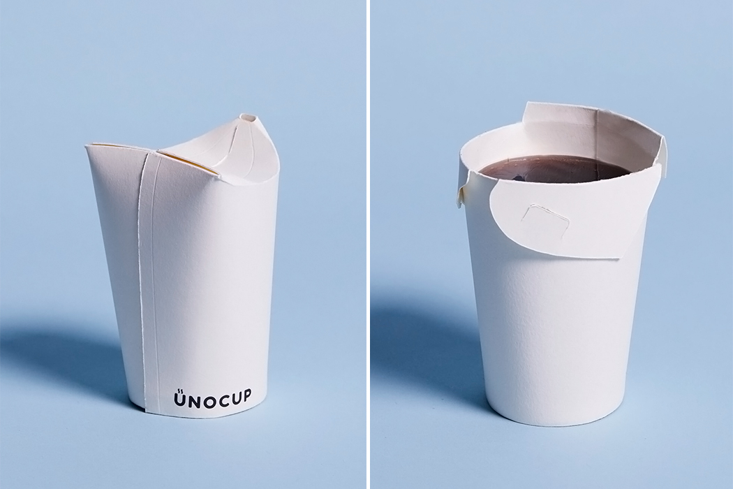 Unocup，paper cup，Folding flap，
