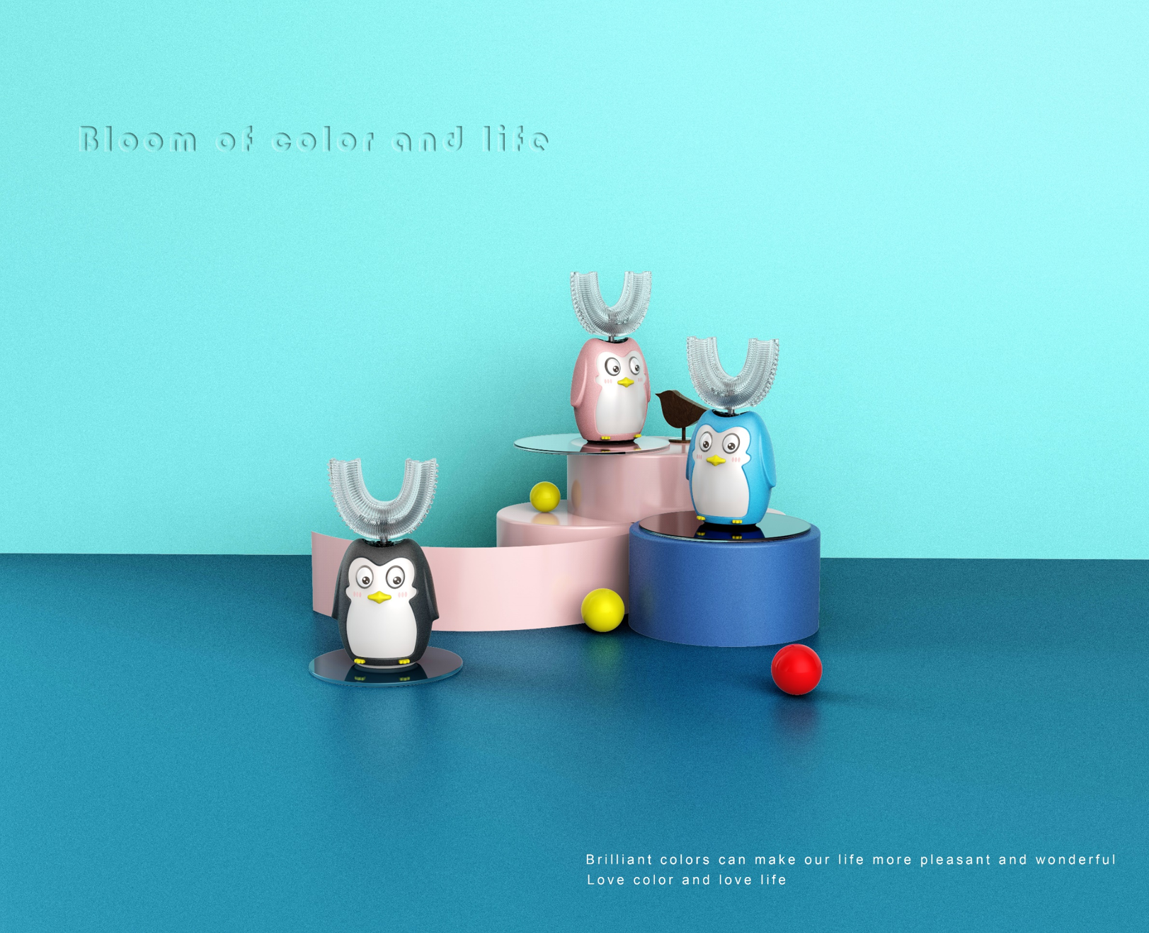 Children's U-shaped toothbrush，Cute mini，patented product，