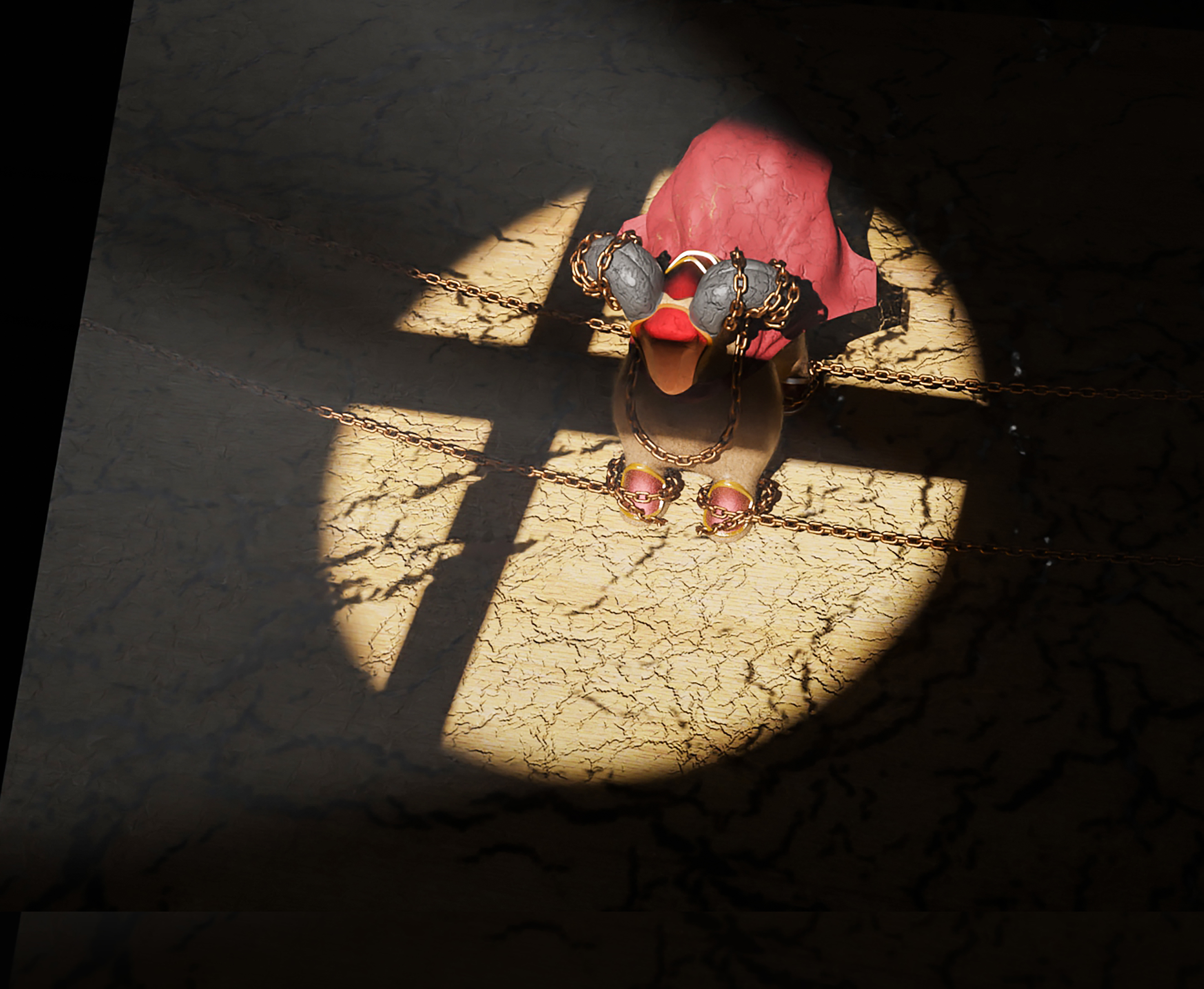 A masked cow who thinks nonsense，