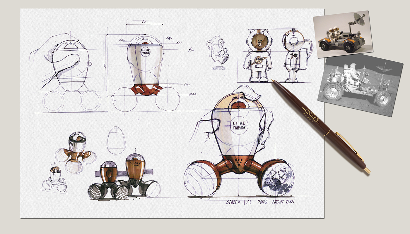 Toys，Massager，Little bear，spacecraft，conceptual design，