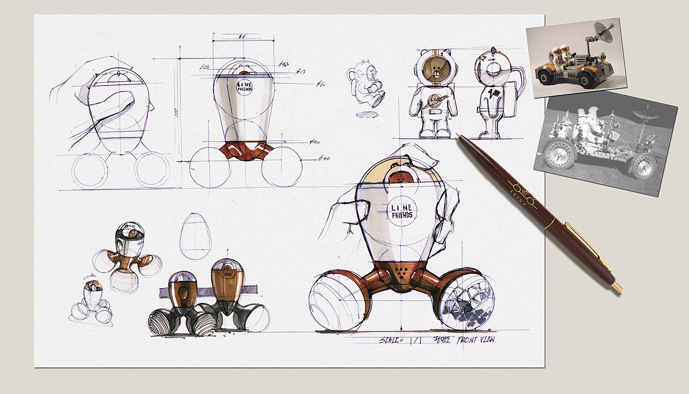 Toys，Massager，Little bear，spacecraft，conceptual design，