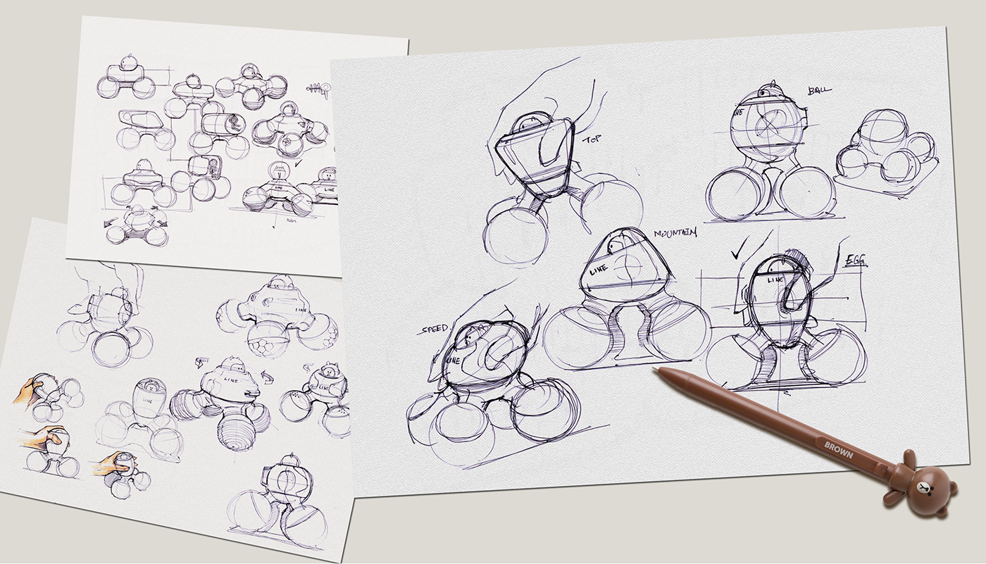 Toys，Massager，Little bear，spacecraft，conceptual design，