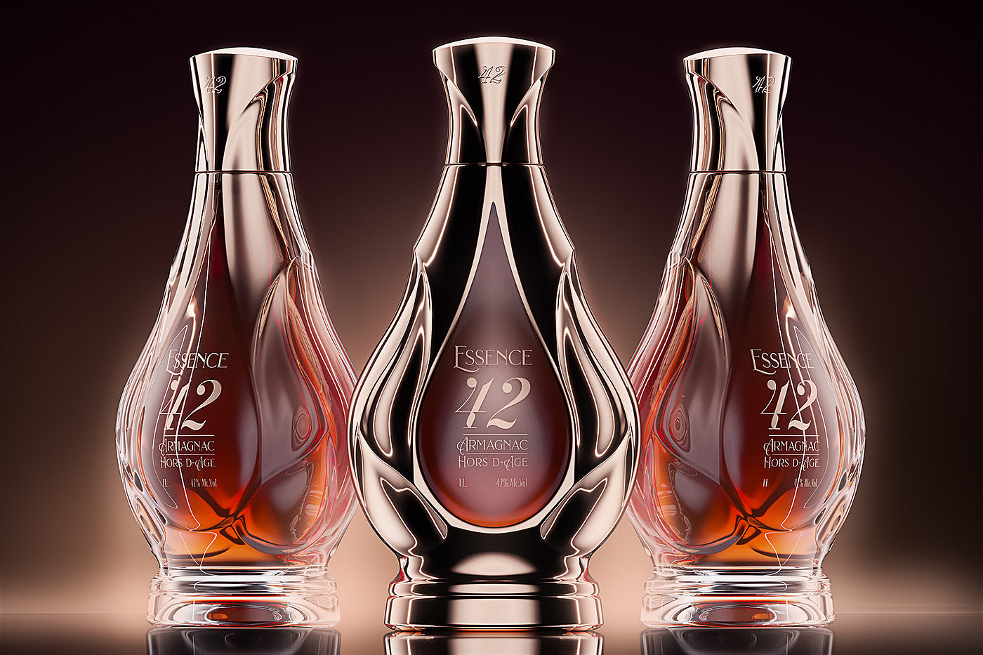 Essence 42，The wine bottle，Glass，