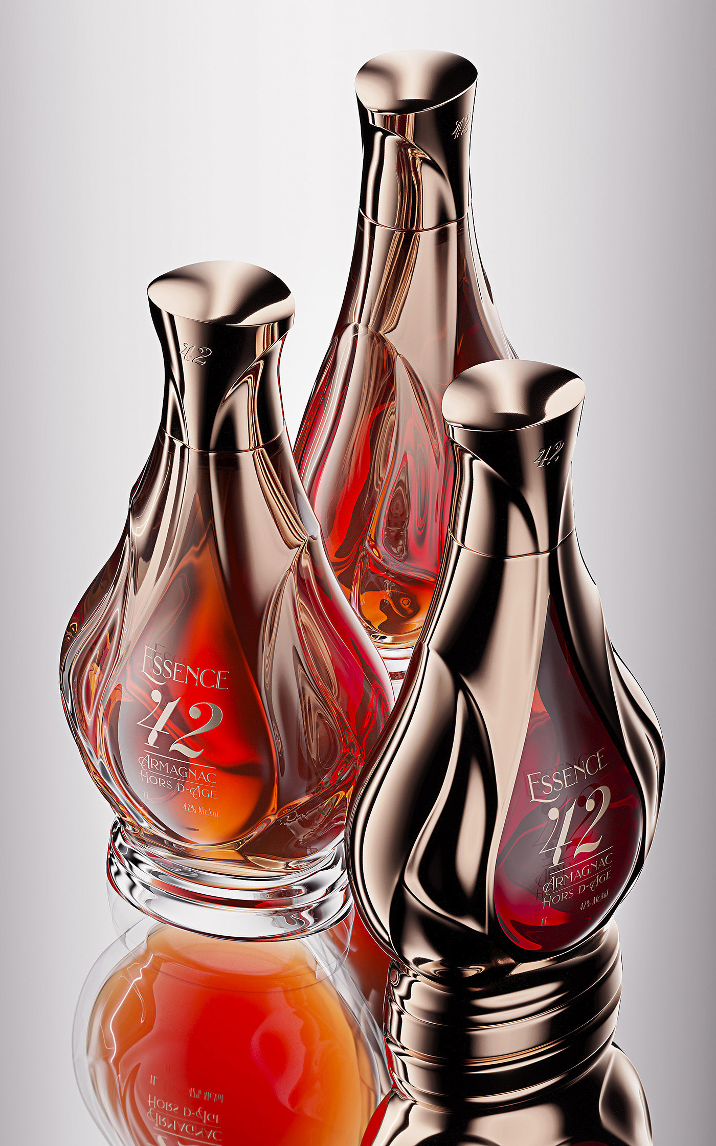 Essence 42，The wine bottle，Glass，