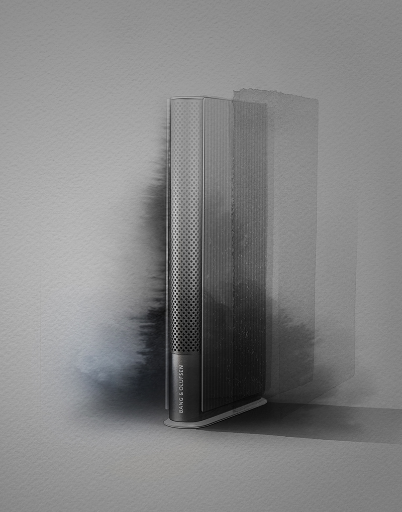 Beosound Emerge，speaker，book，knitting，aluminium，