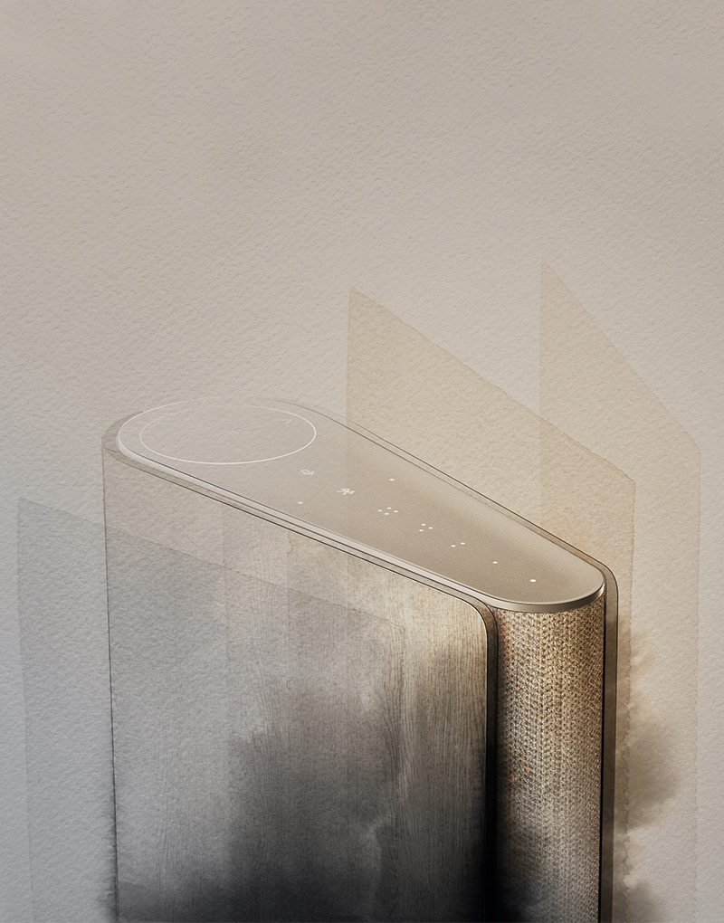 Beosound Emerge，speaker，book，knitting，aluminium，