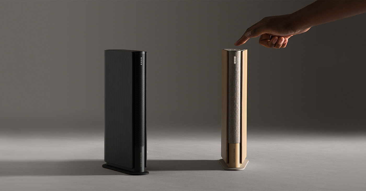 Beosound Emerge，speaker，book，knitting，aluminium，