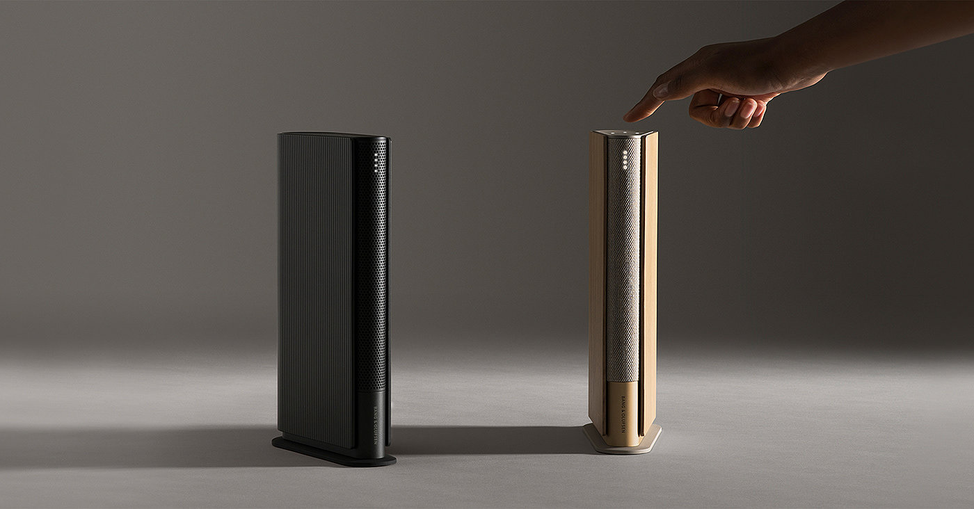 Beosound Emerge，speaker，book，knitting，aluminium，