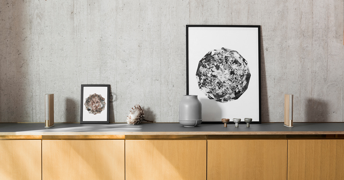 Beosound Emerge，speaker，book，knitting，aluminium，