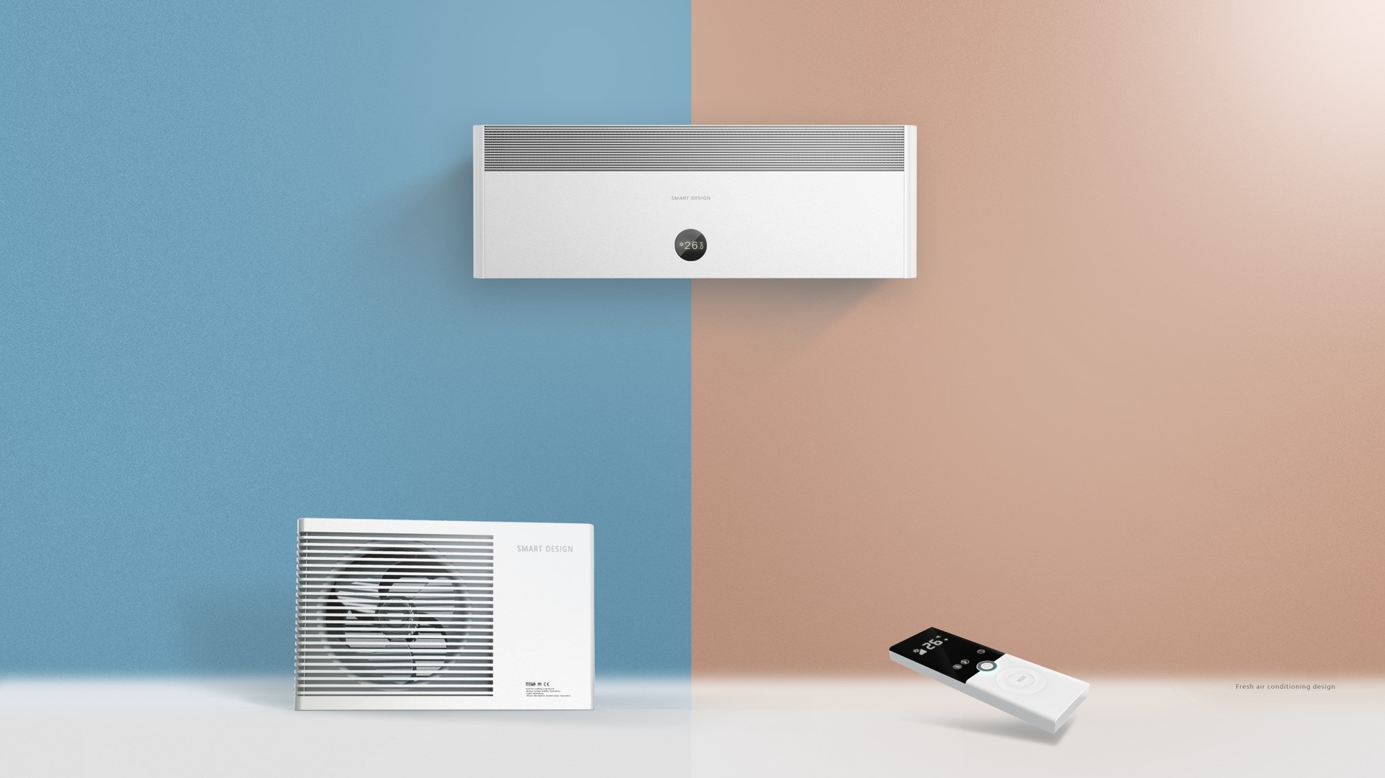 Fresh air system，Fresh air，air conditioner，Home appliance design，