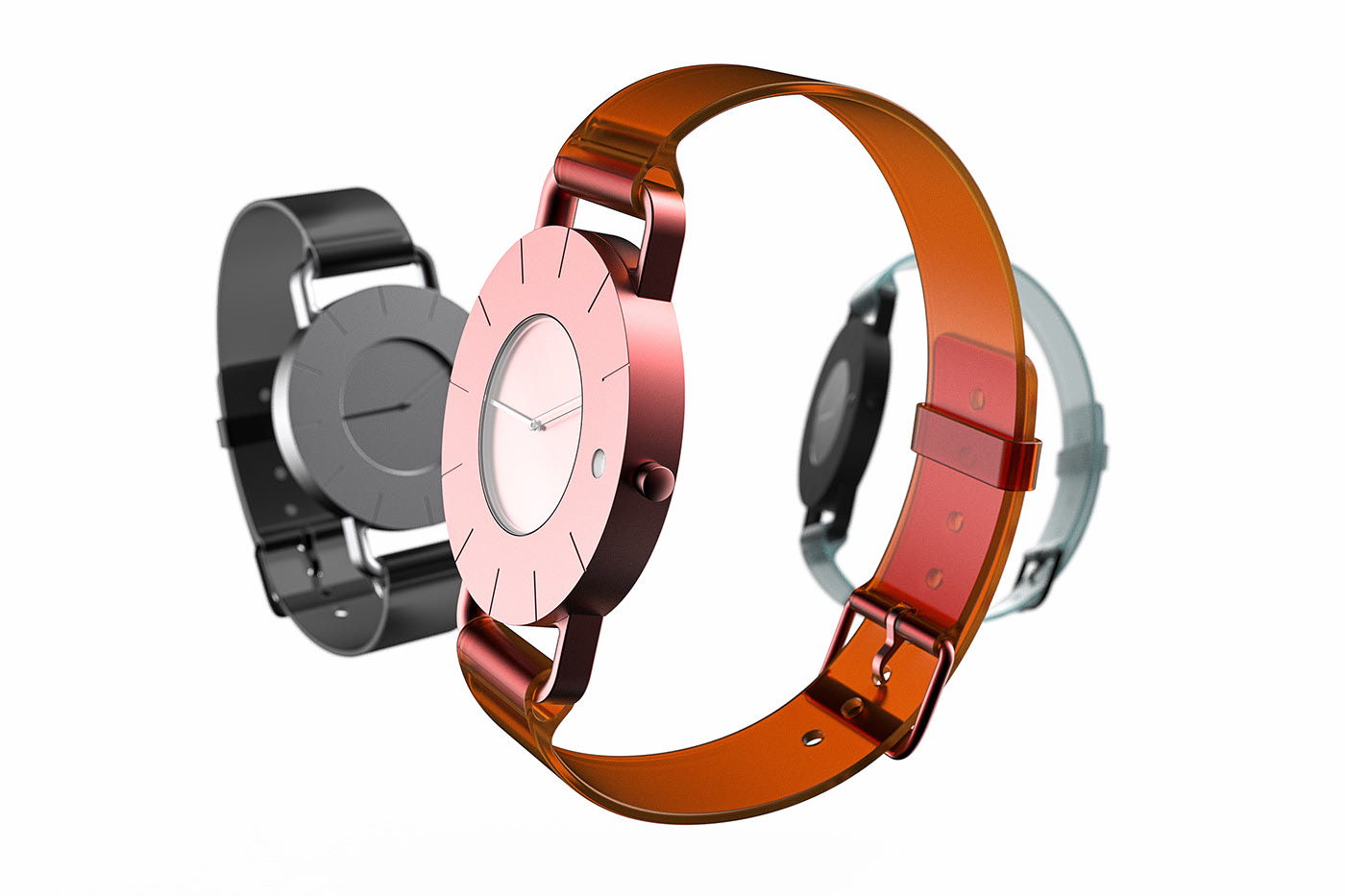 Wrist watch，Watch strap，aluminium，STRIPE，simple，