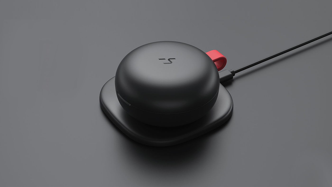 industrial design，Bluetooth headset，Wireless charging，Simple design，If Award，Electronics，