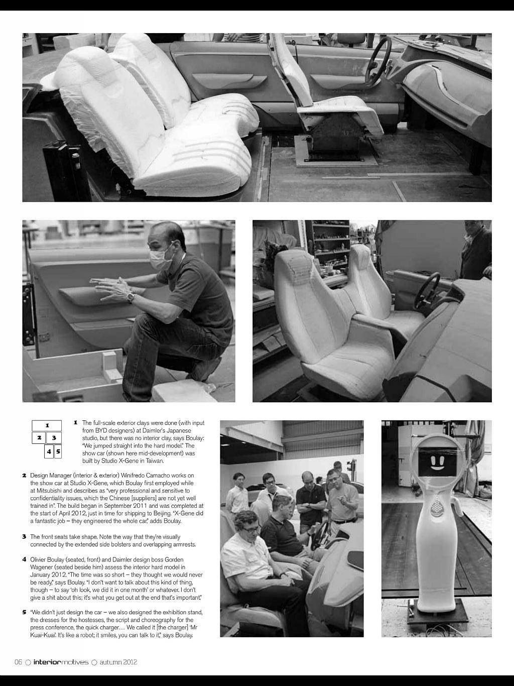 two thousand and twelve，magazine，Automotive interior，