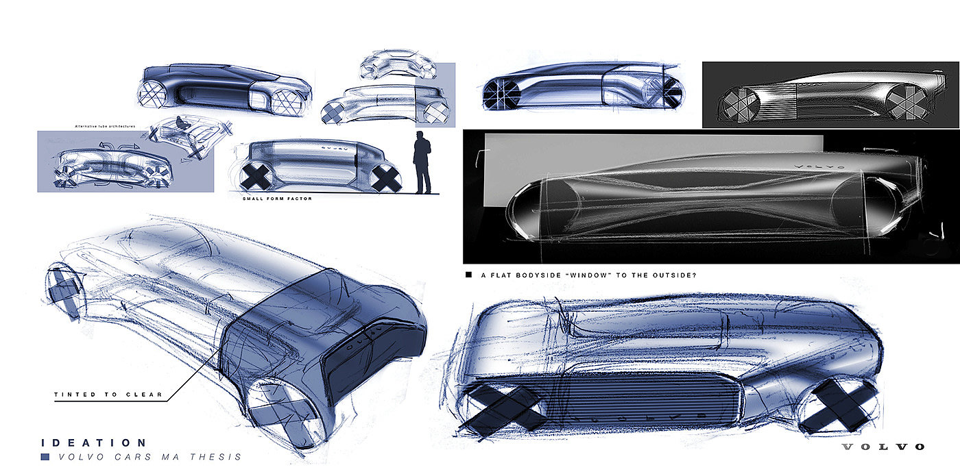 Sports car，Volvo，cgi，sketch，Volvo Haven，