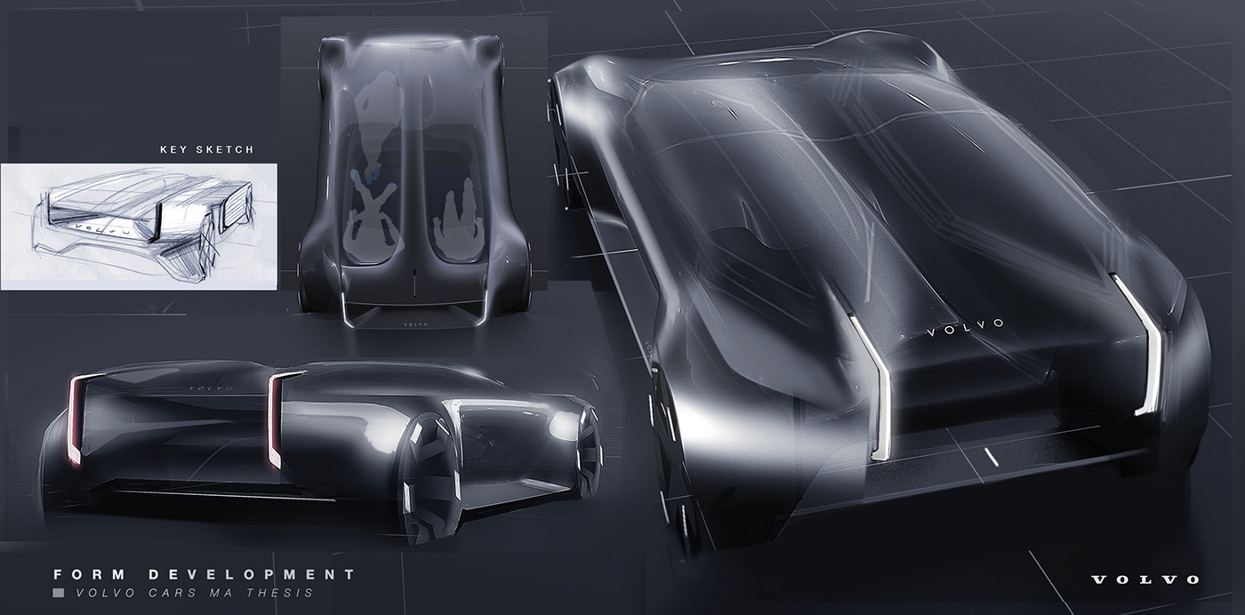 Sports car，Volvo，cgi，sketch，Volvo Haven，