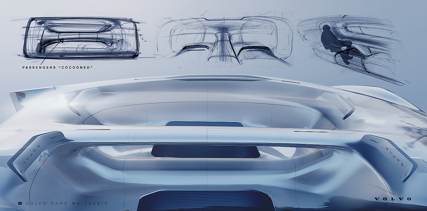Sports car，Volvo，cgi，sketch，Volvo Haven，