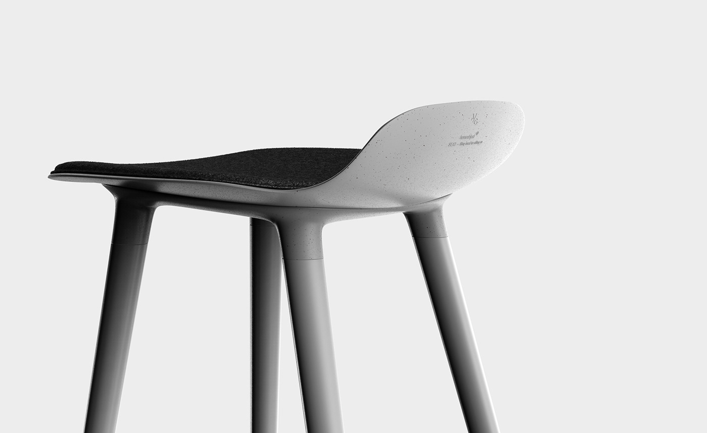 chair，Recycled plastics，Simplicity，