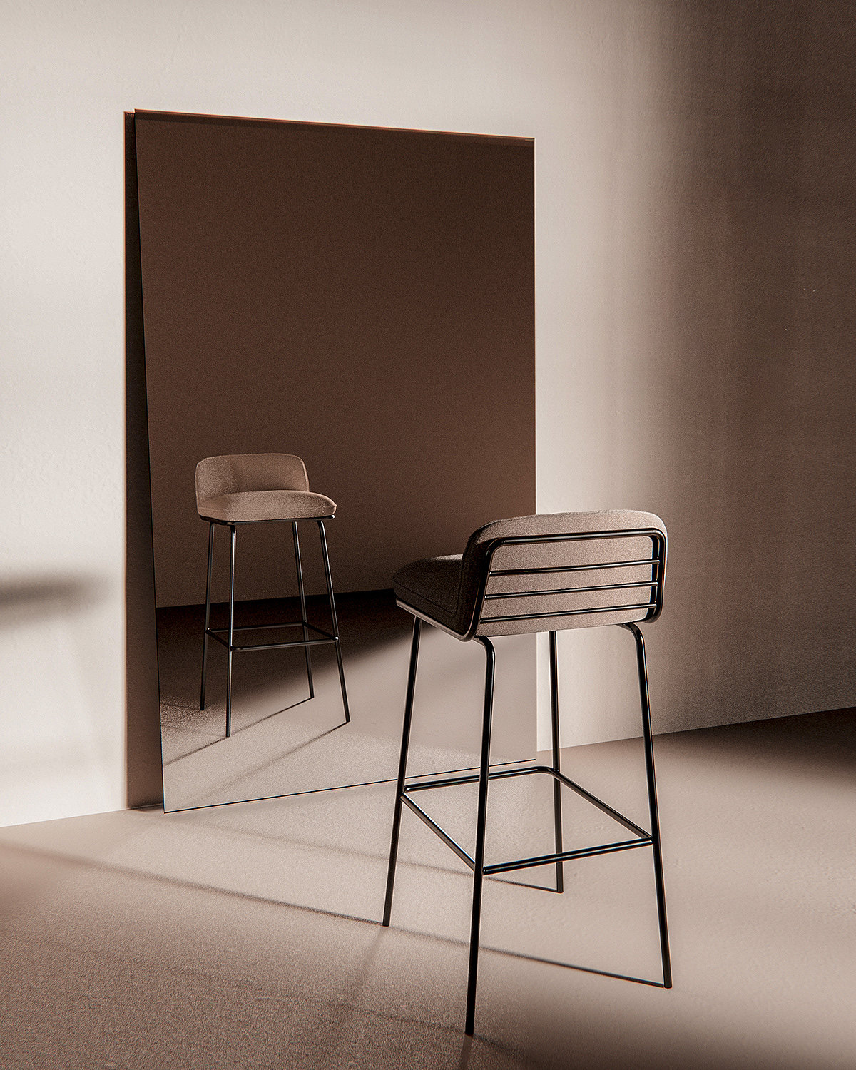 chair，Stool，Metal，cgi，comfortable，