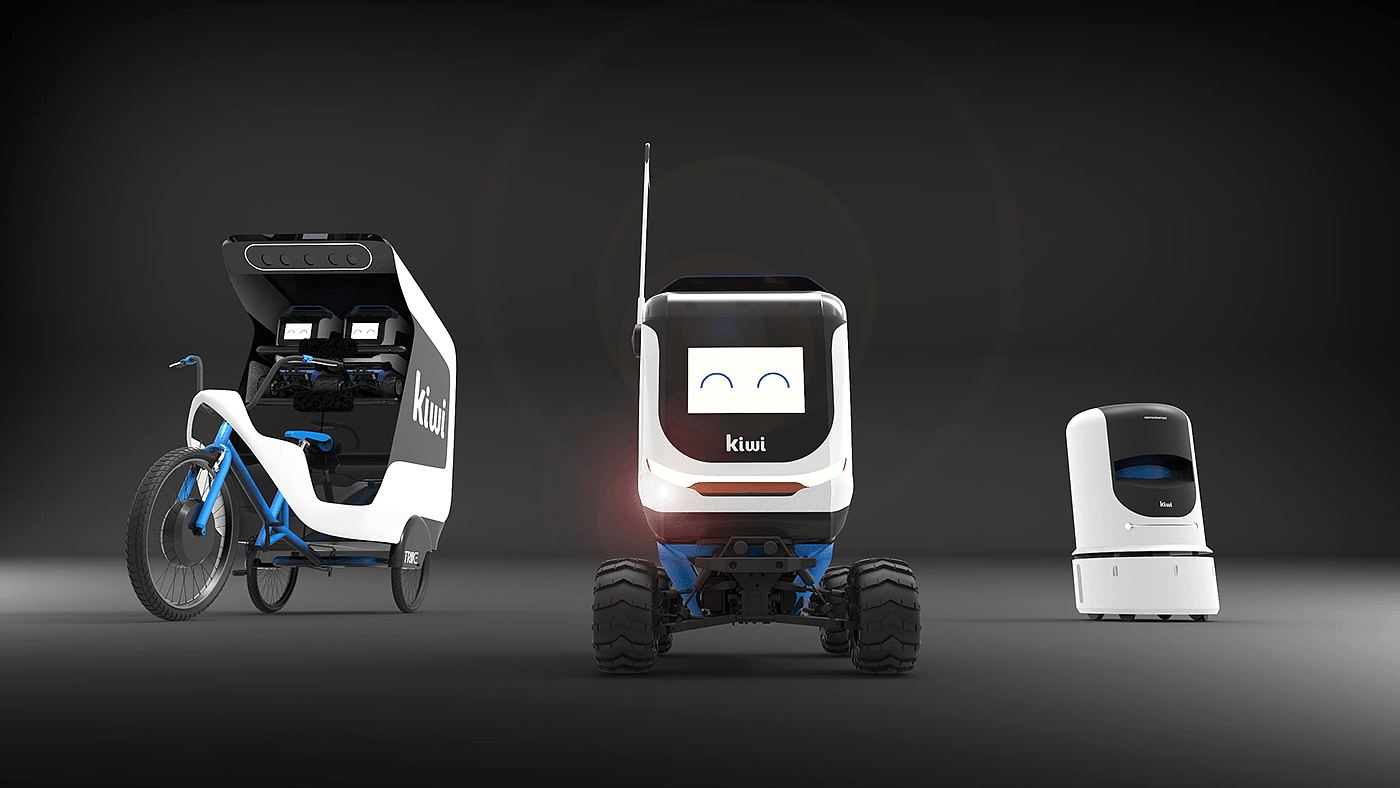 industrial design，robot，Delivery，payment，