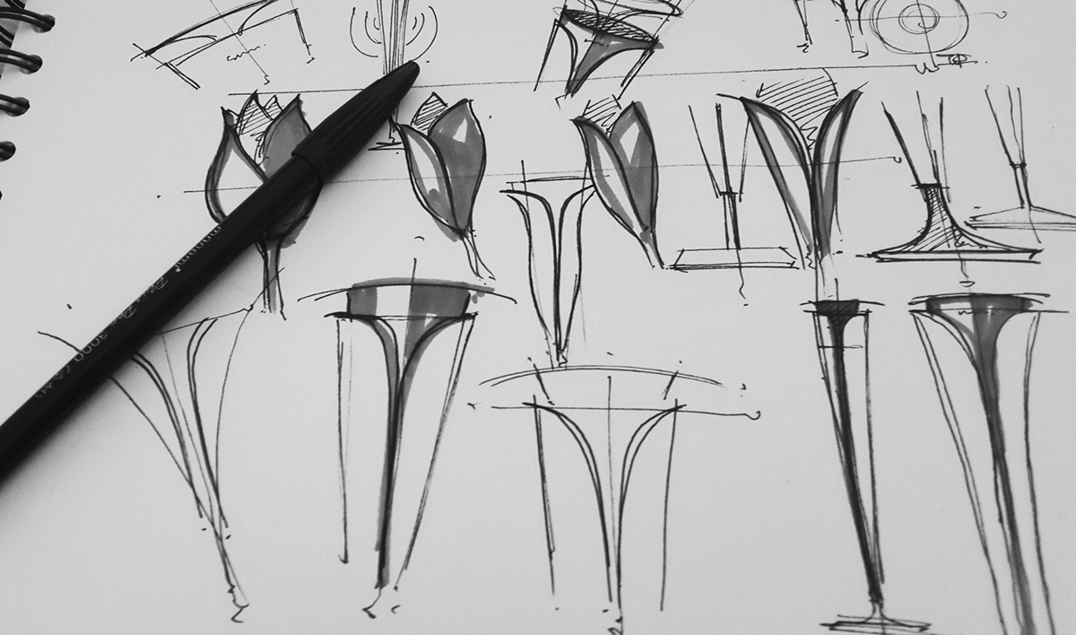 sound，Black and White，flowers and plants，