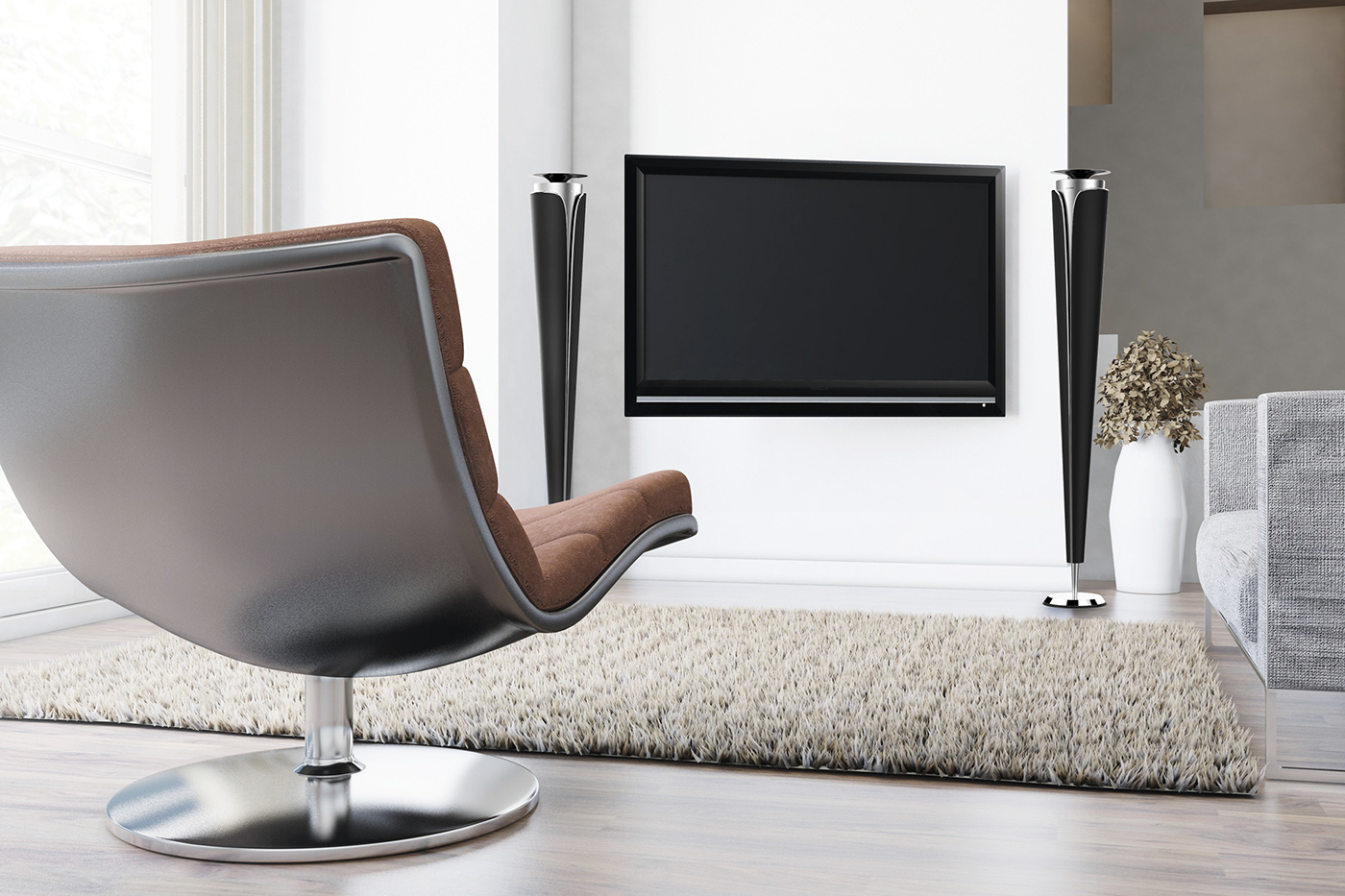 sound，Black and White，flowers and plants，