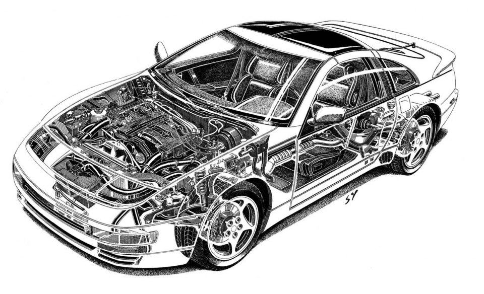 automobile，Hand drawn，details，
