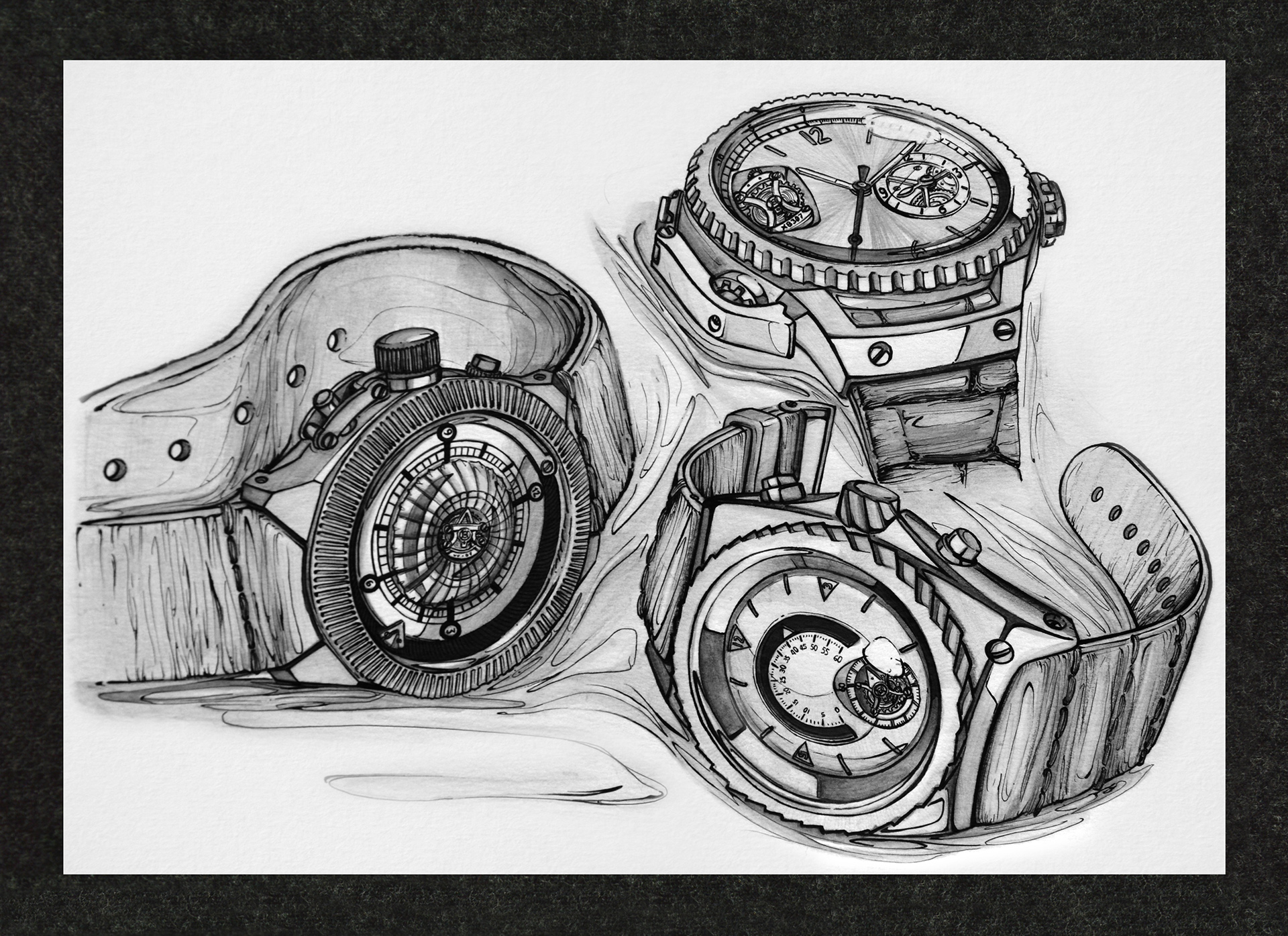 Little picture book of the great God，Wrist watch，Hand drawn，