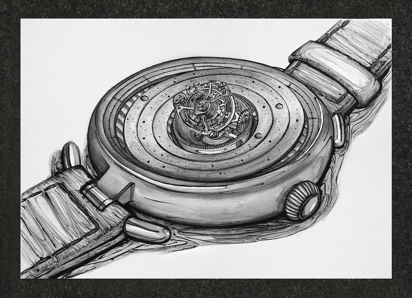 Little picture book of the great God，Wrist watch，Hand drawn，